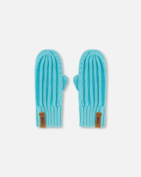 Knit Mittens Turquoise | Deux par Deux | Jenni Kidz