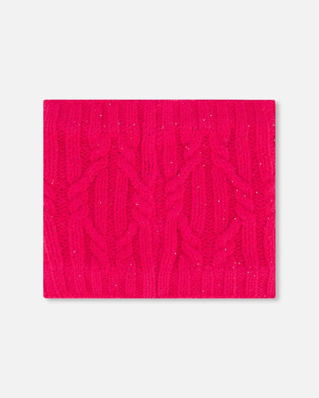 Knit Neckwarmer Fuschia Pink | Deux par Deux | Jenni Kidz