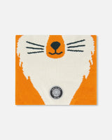 Knit Neckwarmer Orange Fox Face | Deux par Deux | Jenni Kidz