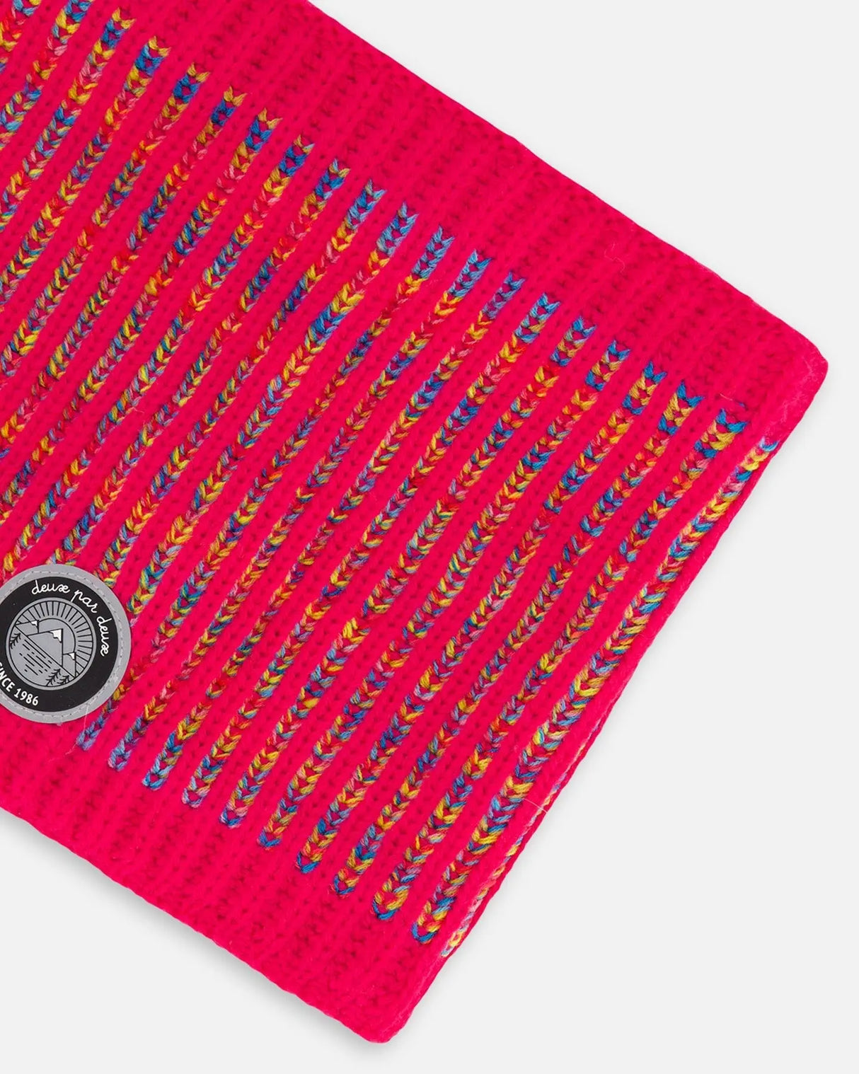 Knit Neckwarmer Pink And Multicolor | Deux par Deux | Jenni Kidz