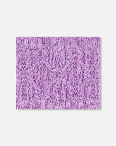 Knit Neckwarmer Purple | Deux par Deux | Jenni Kidz