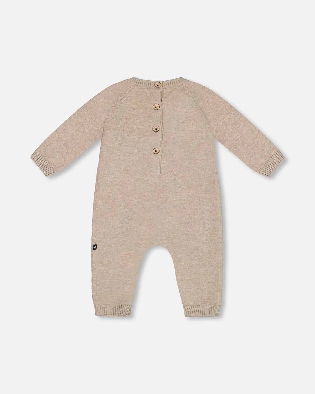 Knitted Bear Jacquard Jumpsuit Sand | Deux par Deux | Jenni Kidz