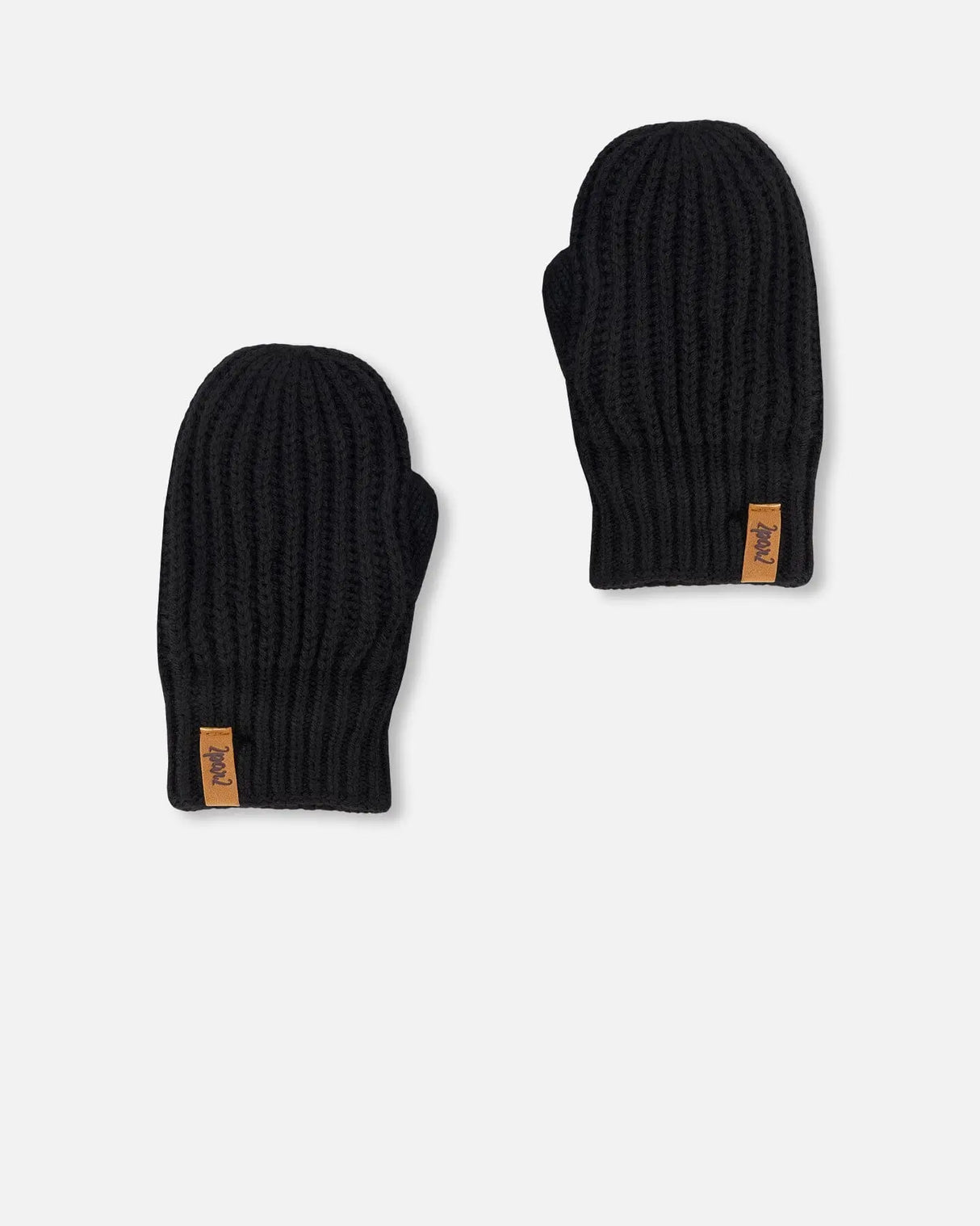 Knitted Mittens Black | Deux par Deux | Jenni Kidz