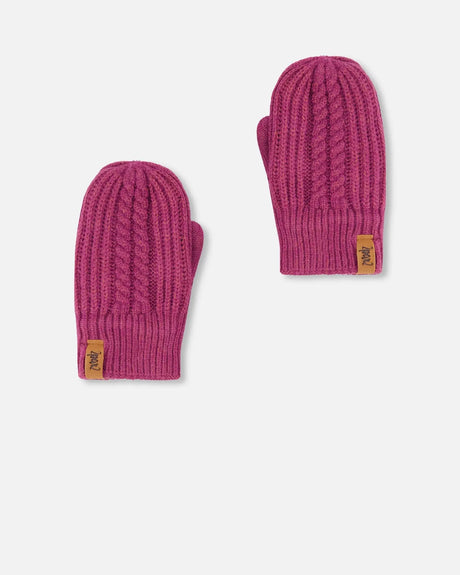 Knitted Mittens Burgundy | Deux par Deux | Jenni Kidz