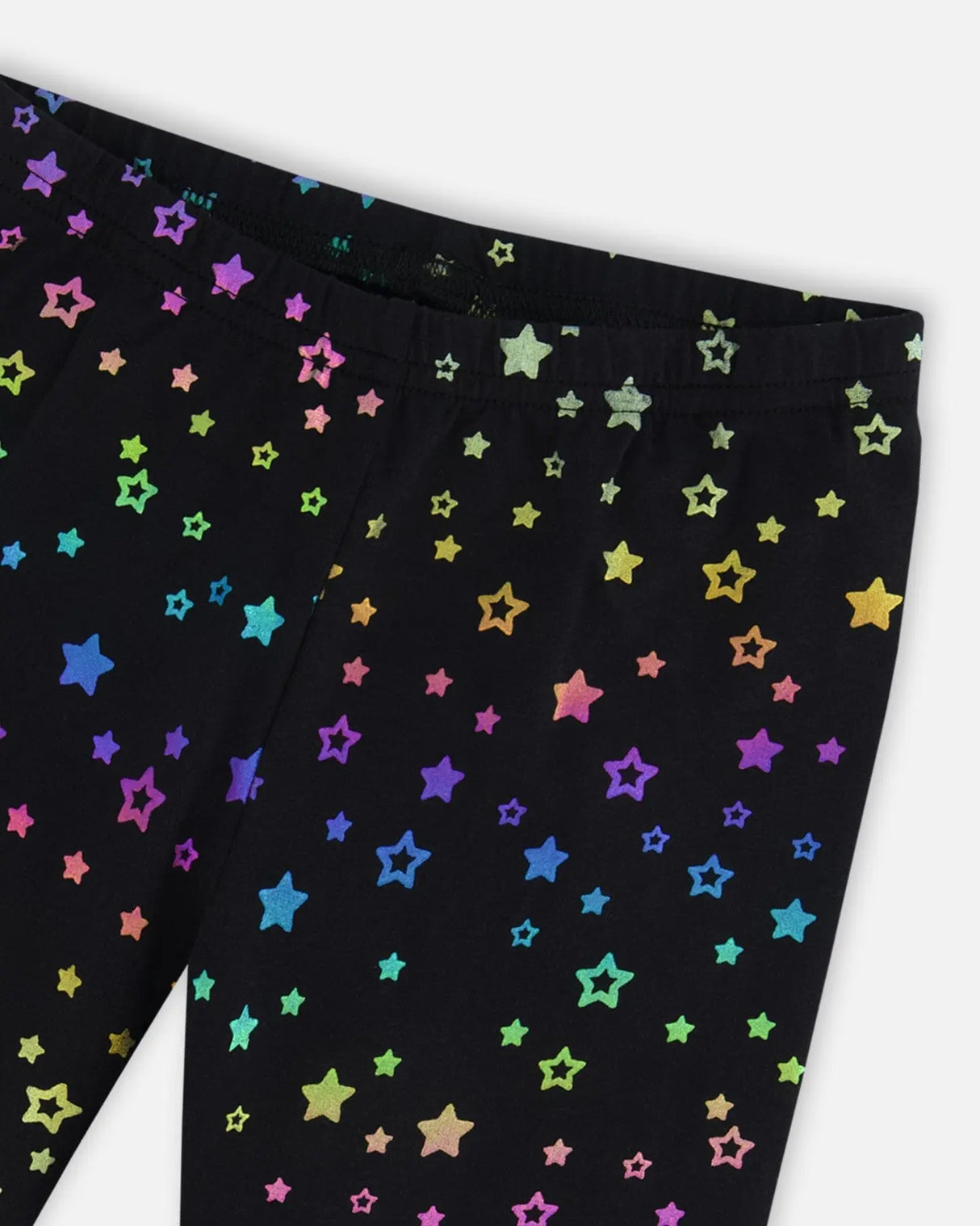 Leggings Allover Foil Black Printed Stars | Deux par Deux | Jenni Kidz