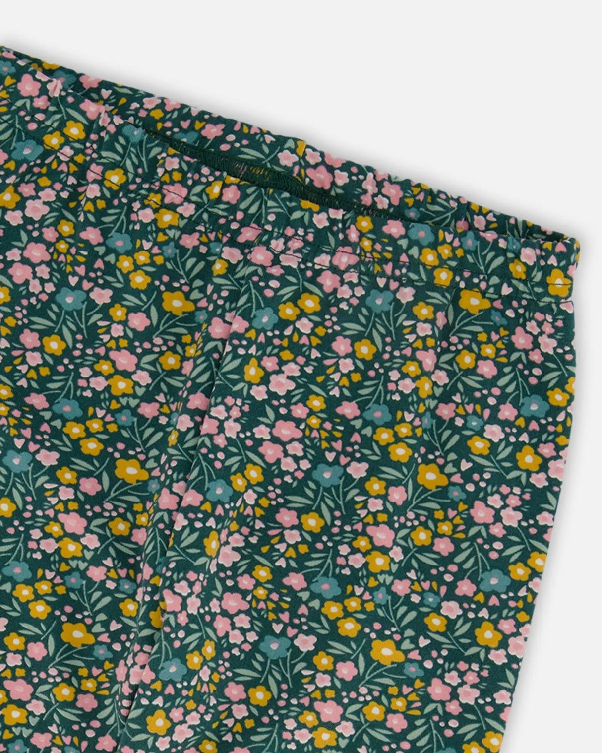 Leggings Green With Flower Print | Deux par Deux | Jenni Kidz