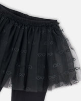 Leggings With Tulle Skirt Black | Deux par Deux | Jenni Kidz