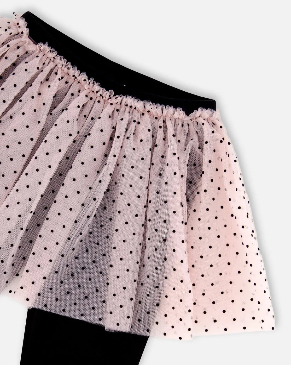 Leggings With Tulle Skirt Pink And Black | Deux par Deux | Jenni Kidz