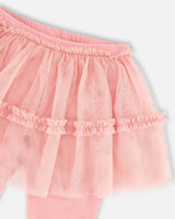 Leggings With Tulle Skirt Pink | Deux par Deux | Jenni Kidz