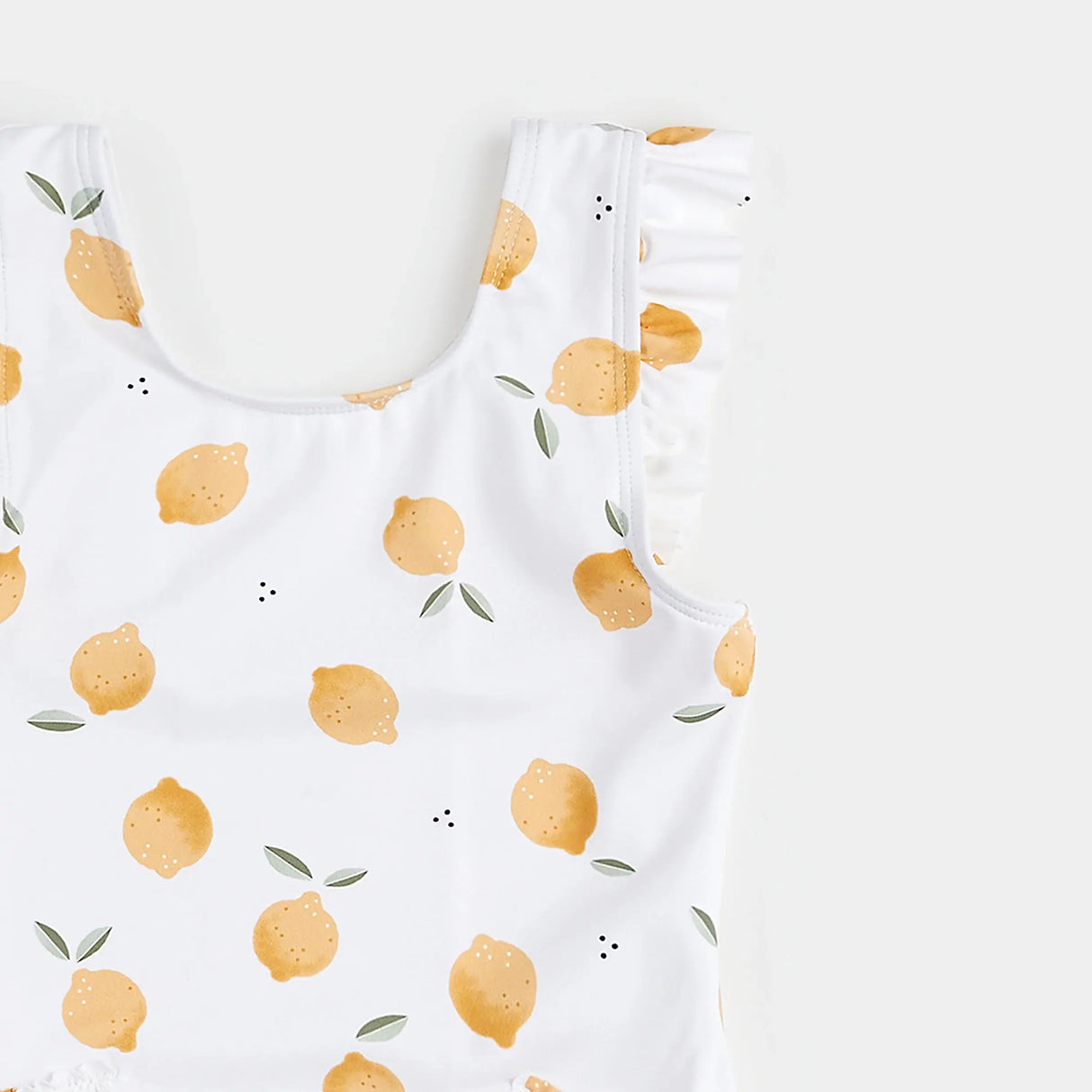 Lemon Print On Off-White One-Piece Swimsuit | Petit Lem | Petit Lem | Jenni Kidz