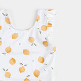 Lemon Print On Off-White One-Piece Swimsuit | Petit Lem | Petit Lem | Jenni Kidz