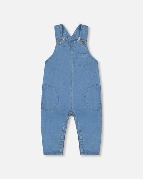 Light Soft Denim Overalls Jeans Blue | Deux par Deux | Jenni Kidz