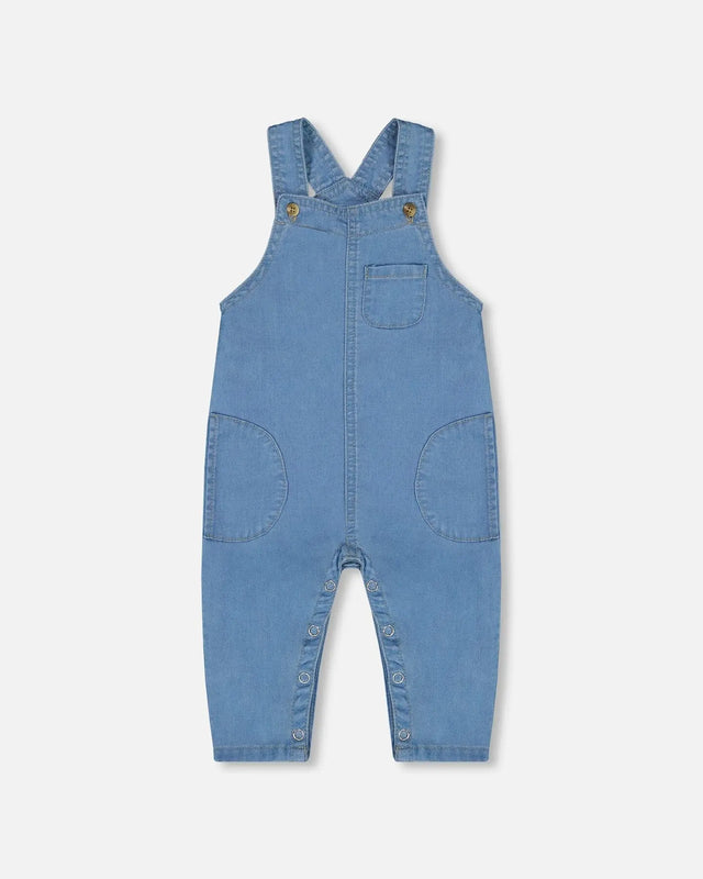 Light Soft Denim Overalls Jeans Blue | Deux par Deux | Jenni Kidz