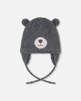Lined Knit Hat With Ears Gray | Deux par Deux | Jenni Kidz