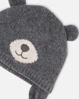 Lined Knit Hat With Ears Gray | Deux par Deux | Jenni Kidz