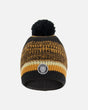 Lined Knit Pompom Hat Black And Ocher | Deux par Deux | Jenni Kidz