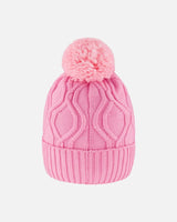 Lined Knit Pompom Hat Pink | Deux par Deux | Jenni Kidz