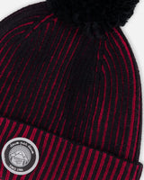 Lined Knit Pompom Hat Red And Black | Deux par Deux | Jenni Kidz
