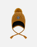 Lined Winter Hat With Pompom Brown Sugar | Deux par Deux | Jenni Kidz