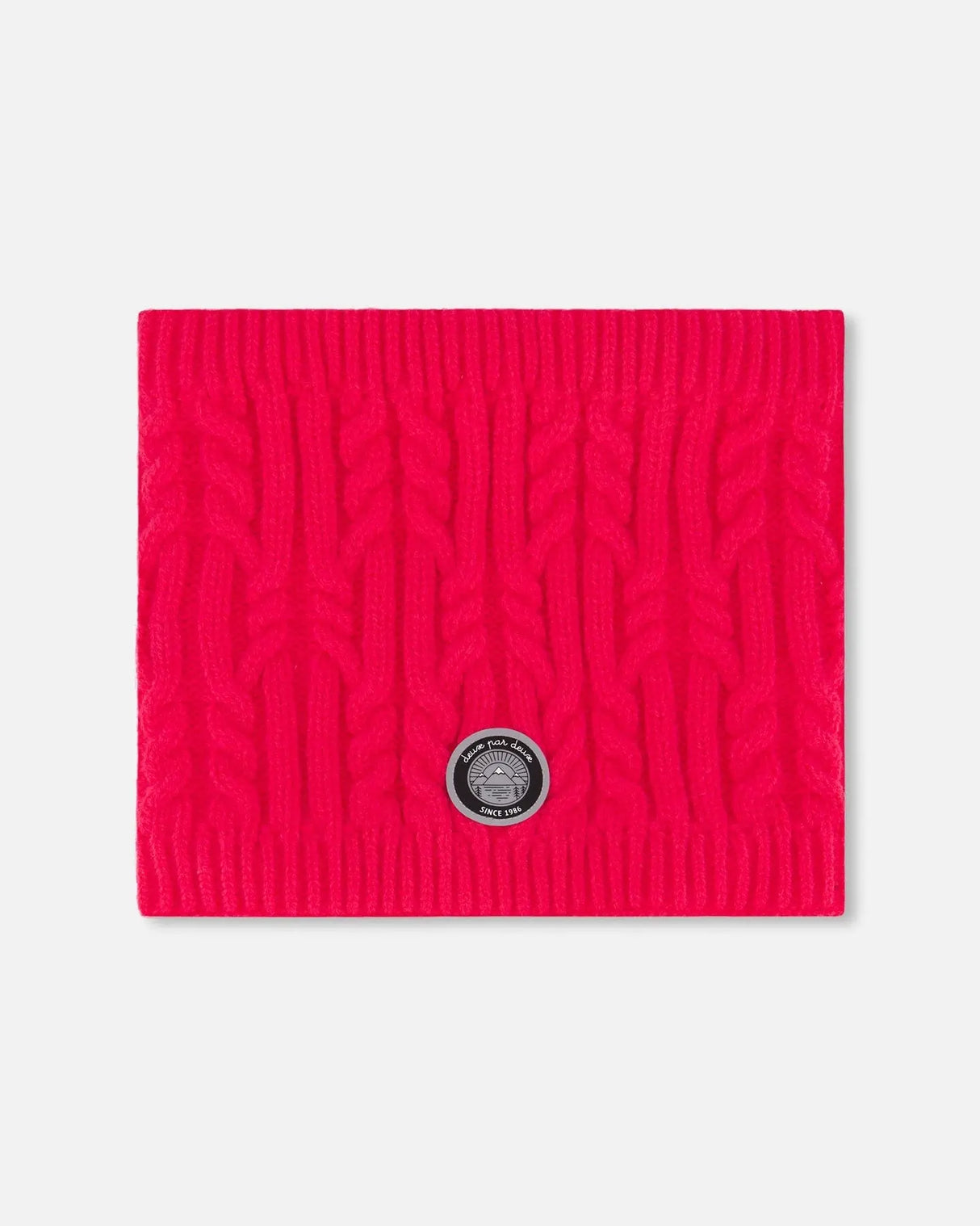 Lined Winter Neckwarmer Flash Coral | Deux par Deux | Jenni Kidz