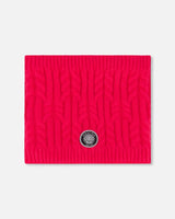 Lined Winter Neckwarmer Flash Coral | Deux par Deux | Jenni Kidz