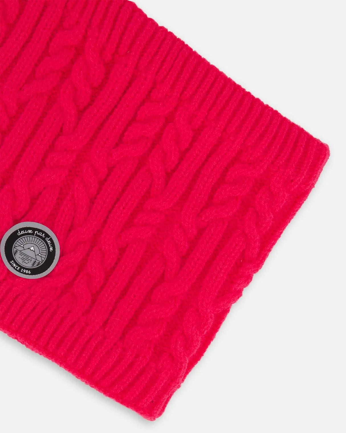 Lined Winter Neckwarmer Flash Coral | Deux par Deux | Jenni Kidz