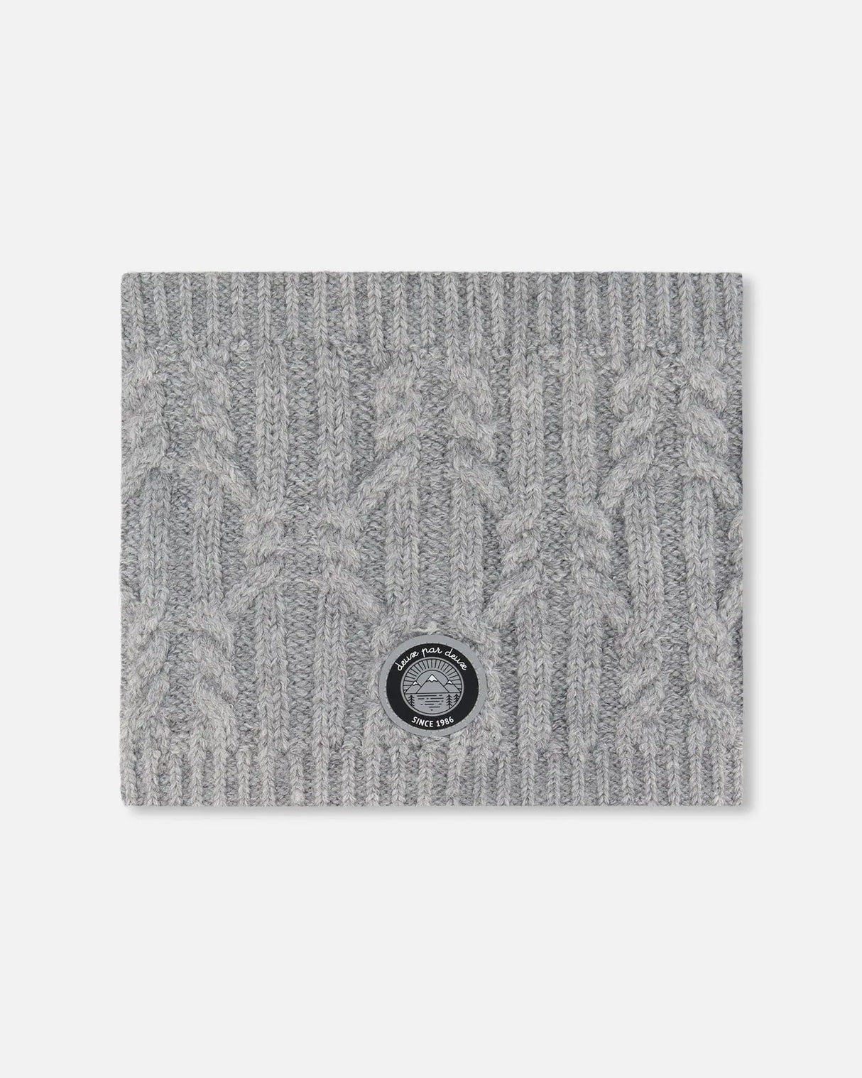 Lined Winter Neckwarmer Heather Gray | Deux par Deux | Jenni Kidz