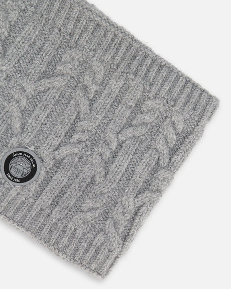 Lined Winter Neckwarmer Heather Gray | Deux par Deux | Jenni Kidz
