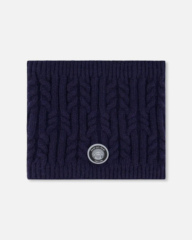 Lined Winter Neckwarmer Navy Blue | Deux par Deux | Jenni Kidz
