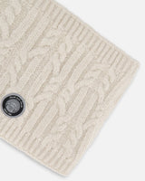 Lined Winter Neckwarmer Off-White | Deux par Deux | Jenni Kidz