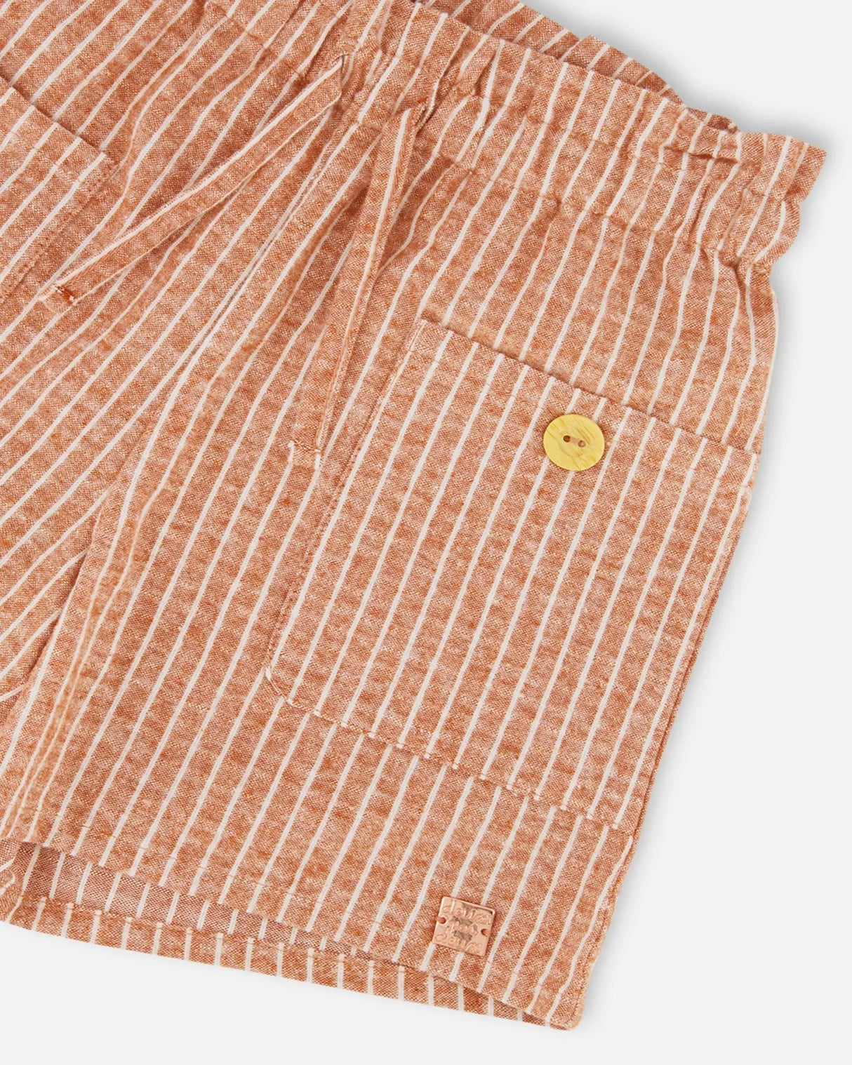 Linen Short With Pockets Old Orange Pink | Deux par Deux | Jenni Kidz