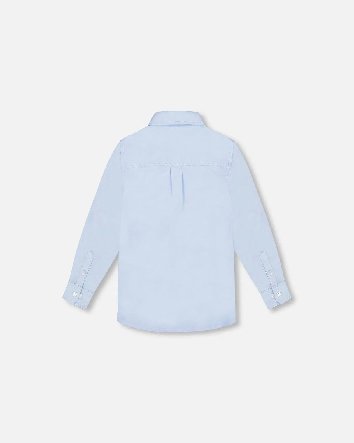 Long Sleeve Button Down Shirt Pale Blue | Deux par Deux | Jenni Kidz