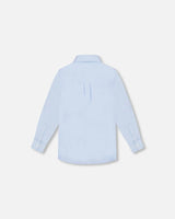 Long Sleeve Button Down Shirt Pale Blue | Deux par Deux | Jenni Kidz