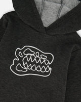 Long Sleeve Super Soft Brushed Jersey Hooded Tee Black | Deux par Deux | Jenni Kidz