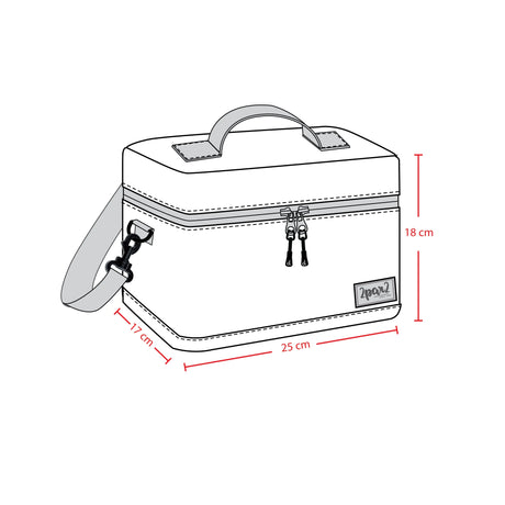 Lunch Box Black Retro Flower Print | Deux par Deux | Jenni Kidz