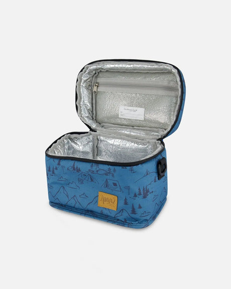 Lunch Box Blue Camping Print | Deux par Deux | Jenni Kidz