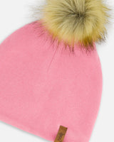 Mid-Season Jersey Detachable Pompom Hat Candy Pink | Deux par Deux | Jenni Kidz