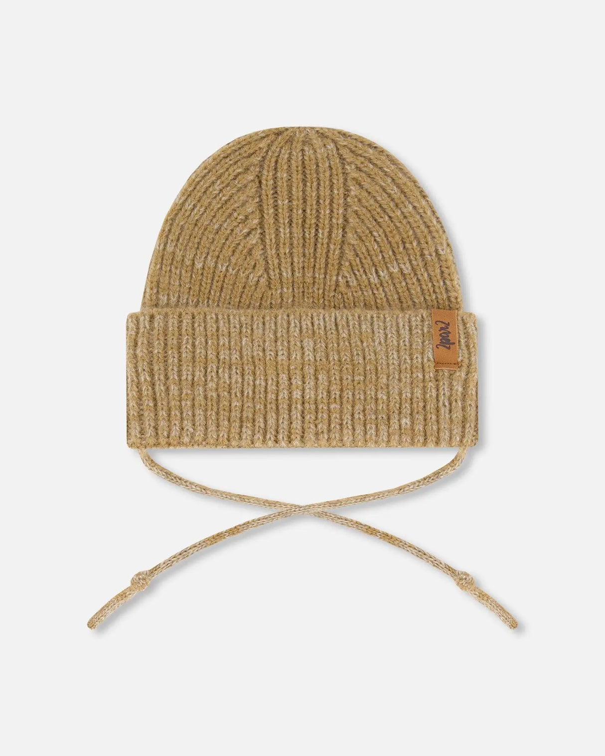 Mid-Season Knit Hat With Strings light Brown | Deux par Deux | Jenni Kidz