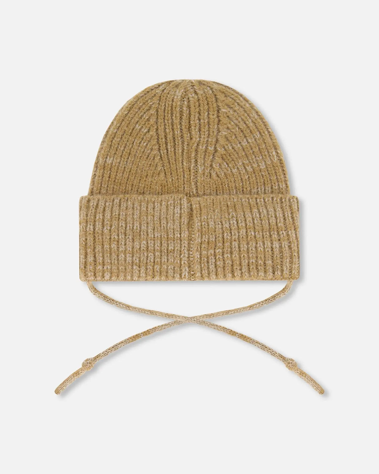 Mid-Season Knit Hat With Strings light Brown | Deux par Deux | Jenni Kidz