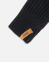 Mid-Season Knit Mittens Black | Deux par Deux | Jenni Kidz
