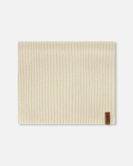 Mid-Season Knit Neck Warmer Light Beige | Deux par Deux | Jenni Kidz