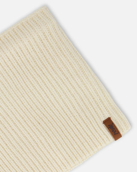 Mid-Season Knit Neck Warmer Light Beige | Deux par Deux | Jenni Kidz