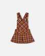 Milano Shortall Plaid Magenta And Brown | Deux par Deux | Jenni Kidz