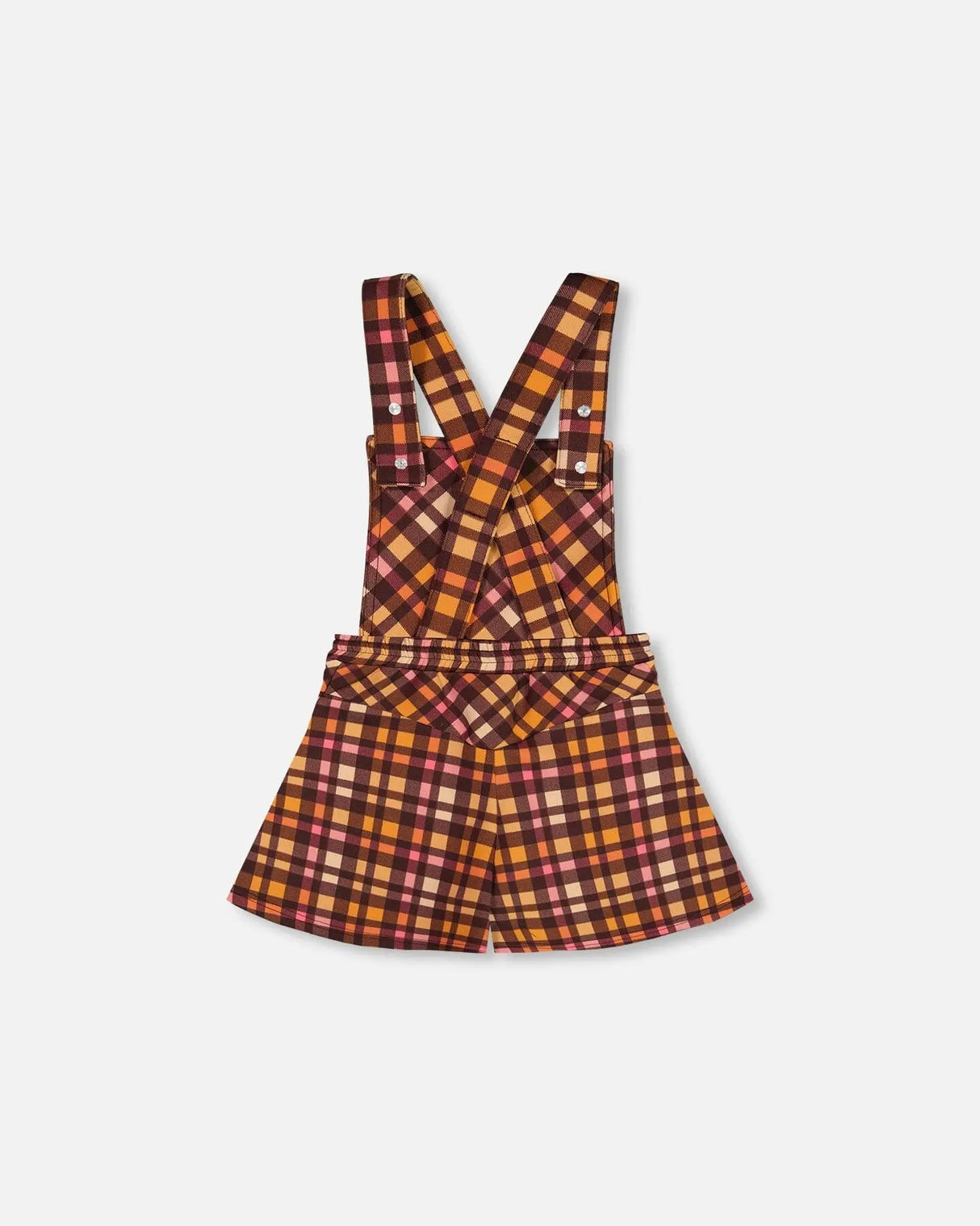 Milano Shortall Plaid Magenta And Brown | Deux par Deux | Jenni Kidz