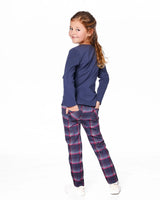 Milano Treggings Red And Navy Plaid | Deux par Deux | Jenni Kidz