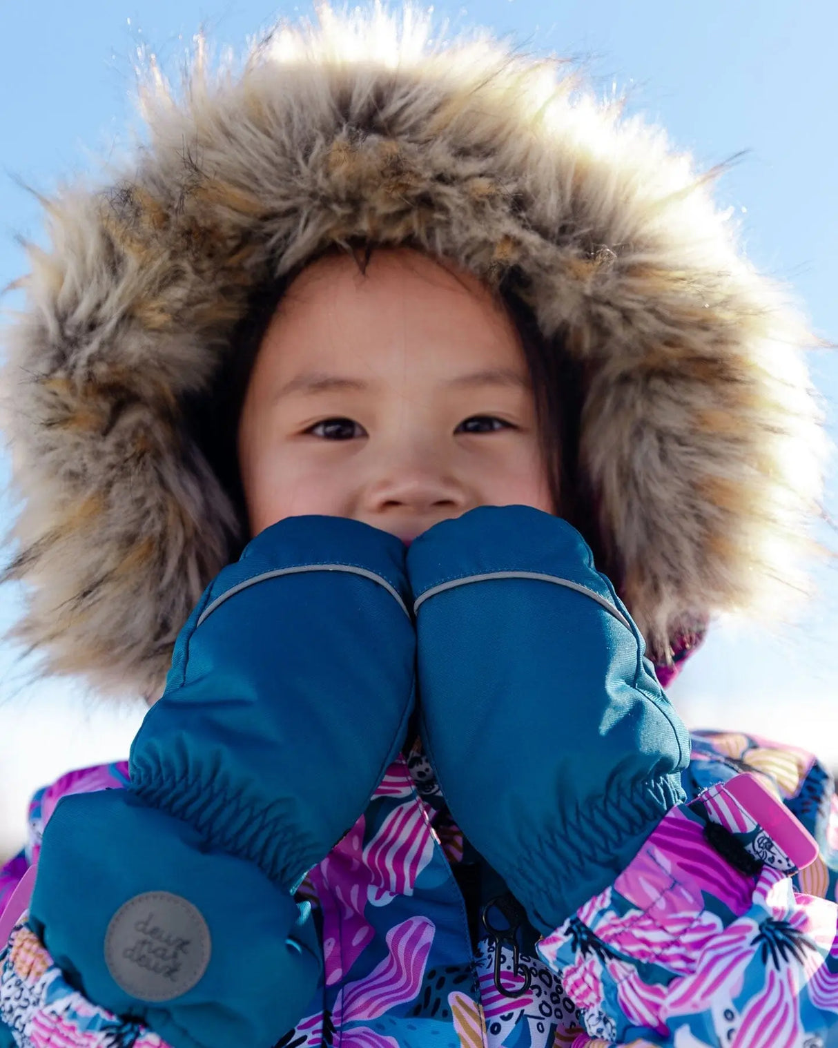 Mittens Teal Blue | Deux par Deux | Jenni Kidz