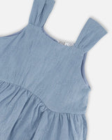 Multi-Tiered Eyelet Dress Gray Blue | Deux par Deux | Jenni Kidz