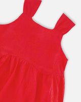 Multi-Tiered Eyelet Dress Red | Deux par Deux | Jenni Kidz