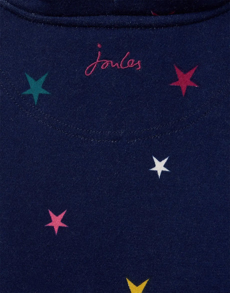 Navy & Pink Star Braelyn Zip-Up Hoodie | Joules | Joules | Jenni Kidz