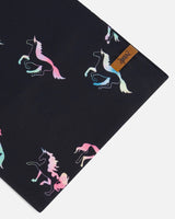 Neck Tube Black Printed Multicolor Unicorns | Deux par Deux | Jenni Kidz